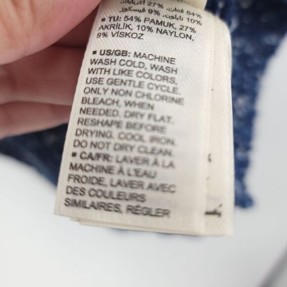 Goodthreads Chunky Cable Knit Cardigan Sweater 3-Button Navy Blue Preppy NWT - Picture 12 of 12